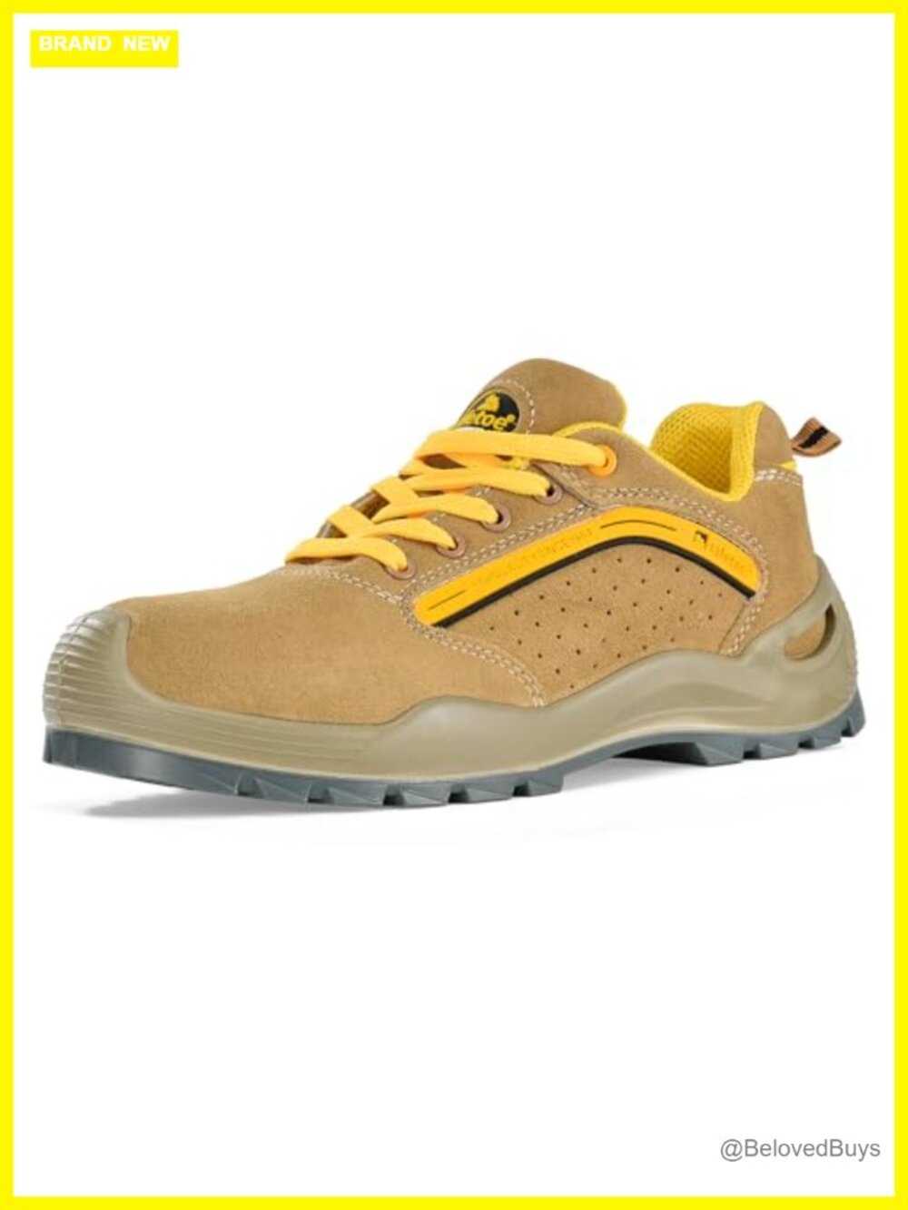 Steel Toe Cap Cow Leather Work Safety Shoes Lightweight Slip Resistant ASTM